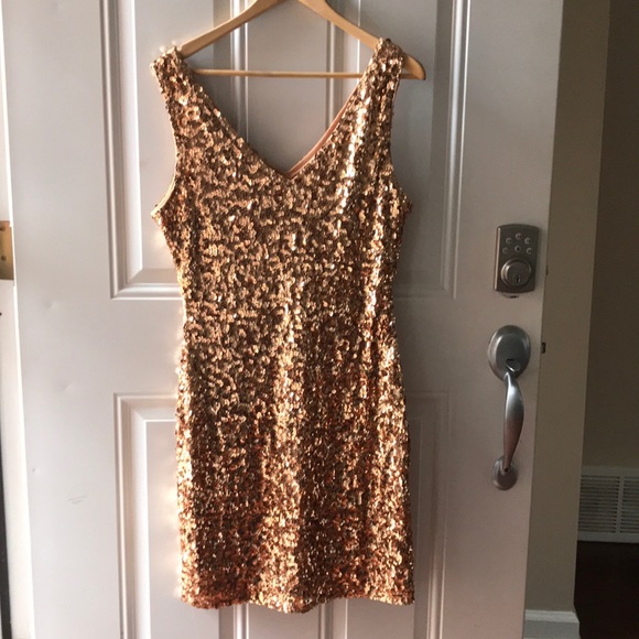 PrettyGuide Dresses & Skirts - Sexy V Neck Sequin Sparkle Bodycon Mini Dress